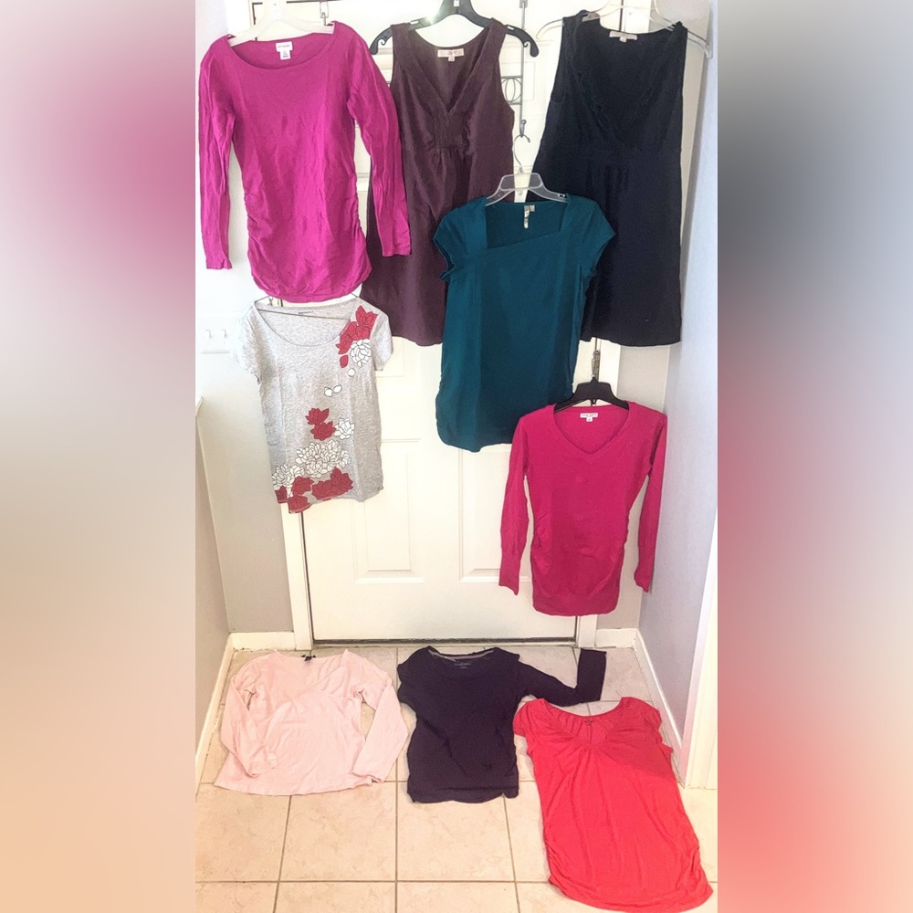 Sm 9pc Motherhood Maternity/LOFT/ Tops/Fall/Winter/Layering/Office/Casual/Bundle